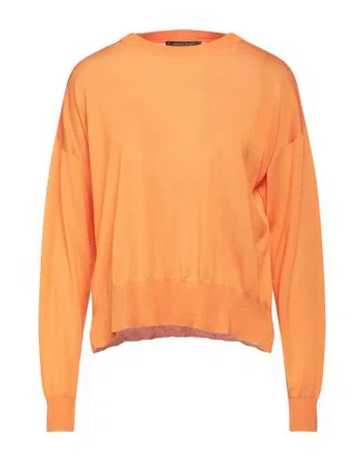 Aragona Woman Sweater Orange Size 6 Merino Wool