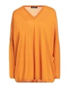 Aragona Woman Sweater Orange Size 8 Merino Wool