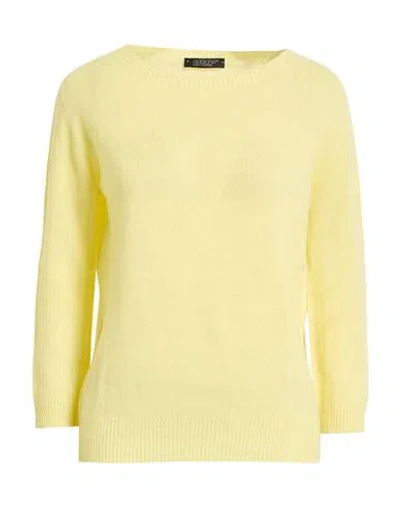 Aragona Woman Sweater Pastel Yellow Size 8 Cashmere