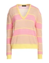Aragona Woman Sweater Pink Size 10 Cashmere, Polyamide In Pink