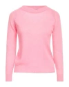 Aragona Woman Sweater Pink Size 2 Cashmere, Polyamide