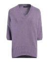 Aragona Woman Sweater Purple Size 8 Cashmere In Purple