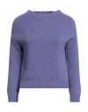 Aragona Woman Sweater Purple Size 6 Cashmere In Blue