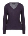 Aragona Woman Sweater Purple Size 8 Cashmere