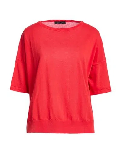 Aragona Woman Sweater Red Size 10 Cotton
