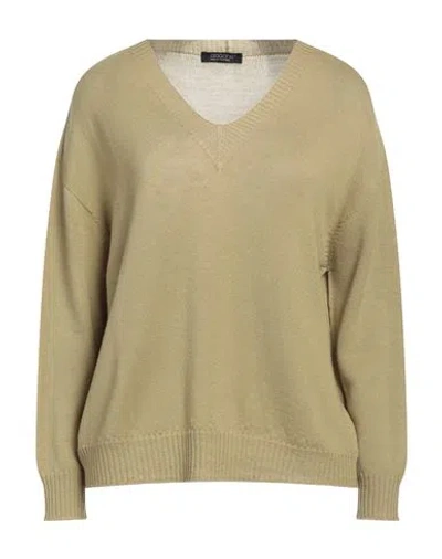 Aragona Woman Sweater Sage Green Size 8 Merino Wool