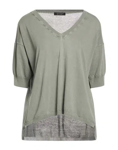 Aragona Woman Sweater Sage Green Size 8 Cotton
