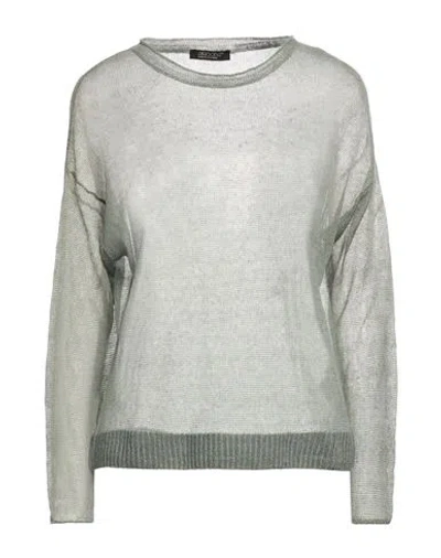 Aragona Woman Sweater Sage Green Size 8 Linen
