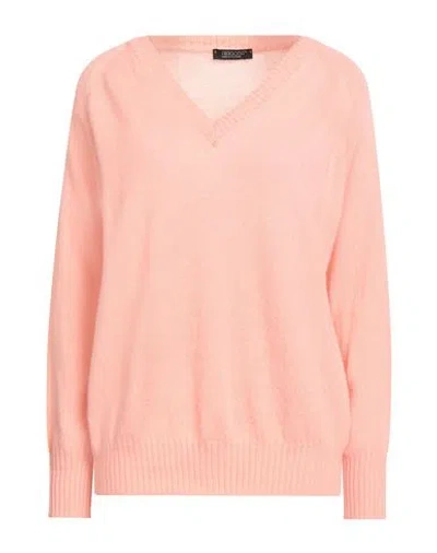 Aragona Woman Sweater Salmon Pink Size 10 Cashmere