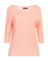 Aragona Woman Sweater Salmon Pink Size 10 Cashmere