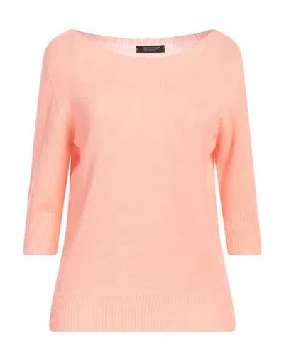 Aragona Woman Sweater Salmon Pink Size 10 Cashmere
