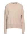 Aragona Woman Sweater Sand Size 12 Cashmere In Beige
