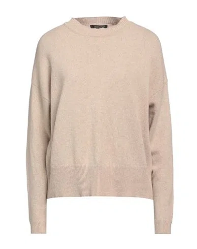 Aragona Woman Sweater Sand Size 12 Cashmere In Beige