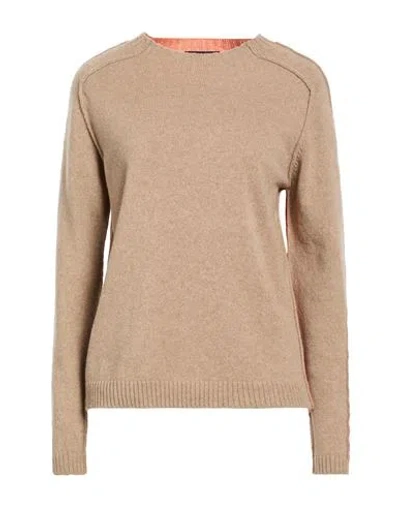 Aragona Woman Sweater Sand Size 8 Cashmere In Neutral