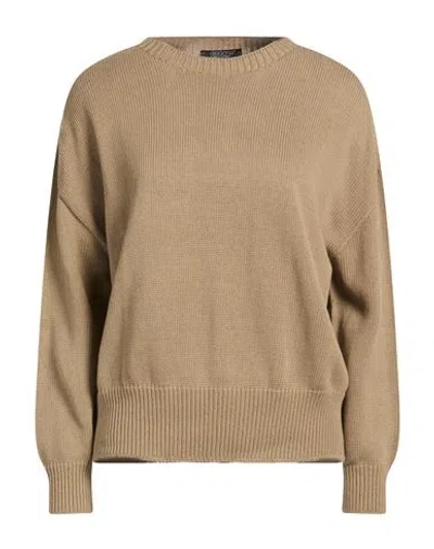 Aragona Woman Sweater Sand Size 8 Cotton In Brown