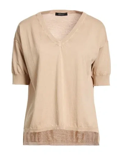 Aragona Woman Sweater Sand Size 8 Cotton In Multi