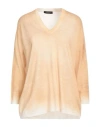 Aragona Woman Sweater Sand Size 8 Merino Wool In Beige