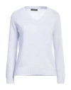 Aragona Woman Sweater Sky Blue Size 10 Wool, Cashmere