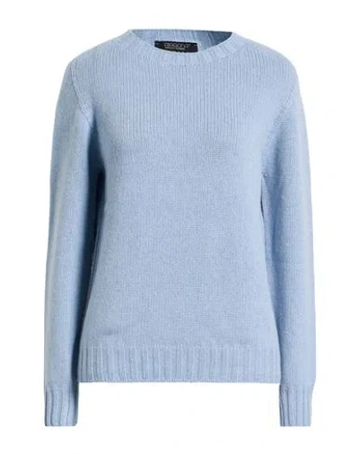 Aragona Woman Sweater Sky Blue Size 12 Cashmere