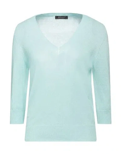 Aragona Woman Sweater Sky Blue Size 12 Cashmere