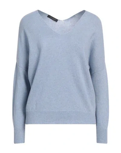 Aragona Woman Sweater Sky Blue Size 6 Cashmere