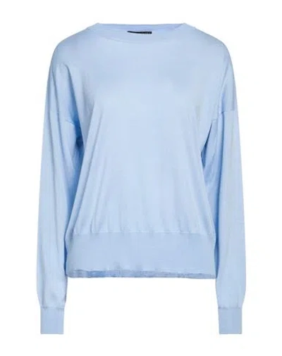 Aragona Woman Sweater Sky Blue Size 8 Silk, Cashmere