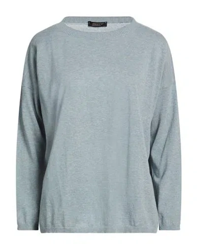 Aragona Woman Sweater Slate Blue Size 12 Cotton