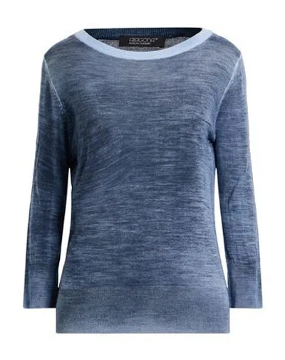 Aragona Woman Sweater Slate Blue Size 6 Merino Wool