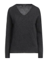 Aragona Woman Sweater Charcoal Size 6 Wool, Cashmere In Grey