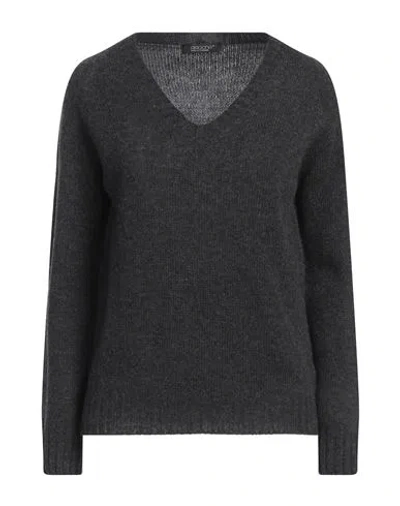 Aragona Woman Sweater Charcoal Size 6 Wool, Cashmere In Grey