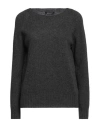 Aragona Woman Sweater Charcoal Size 8 Wool, Cashmere In Grey