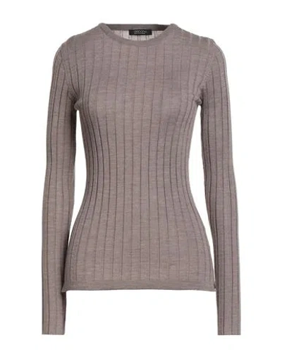 Aragona Woman Sweater Taupe Size 10 Merino Wool In Gray