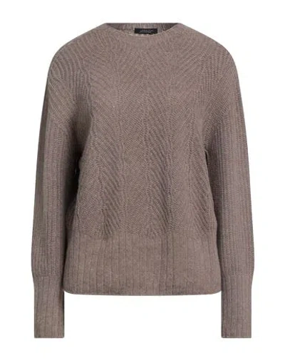 Aragona Woman Sweater Taupe Size 8 Wool, Cashmere In Brown