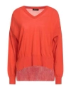 Aragona Woman Sweater Tomato Red Size 10 Cotton