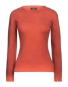 Aragona Woman Sweater Tomato Red Size 10 Wool, Cashmere