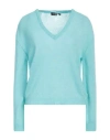 Aragona Woman Sweater Turquoise Size 10 Cashmere, Polyamide In Blue