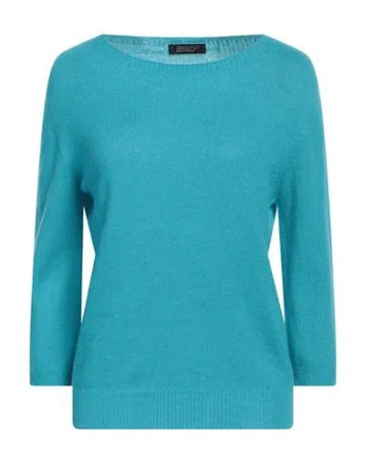 Aragona Woman Sweater Turquoise Size 10 Cashmere In Blue