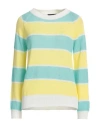 Aragona Woman Sweater Turquoise Size 6 Cashmere, Polyamide In Blue