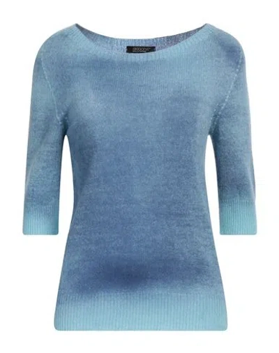 Aragona Woman Sweater Turquoise Size 8 Cashmere In Blue