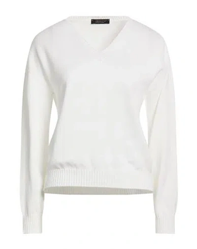 Aragona Woman Sweater White Size 12 Cotton