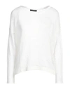 Aragona Woman Sweater White Size 12 Linen In White
