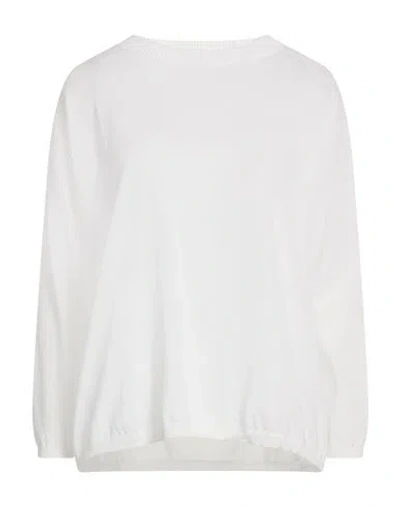 Aragona Woman Sweater White Size 8 Cotton