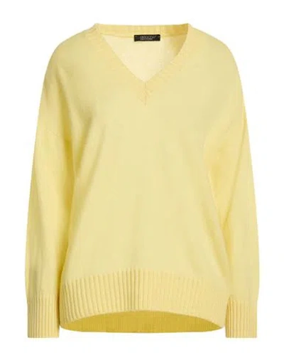 Aragona Woman Sweater Yellow Size 10 Cashmere