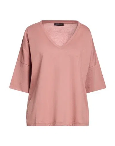 Aragona Woman T-shirt Antique Rose Size 8 Cotton In Pink