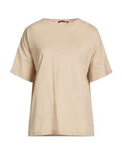 Aragona Woman T-shirt Beige Size 8 Cotton In Brown