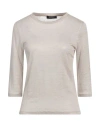 Aragona Woman T-shirt Beige Size 8 Linen