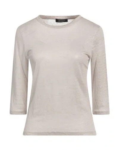 Aragona Woman T-shirt Beige Size 8 Linen