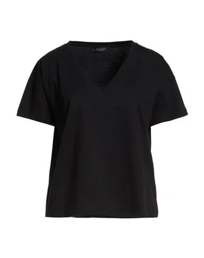 Aragona Woman T-shirt Black Size 6 Cotton
