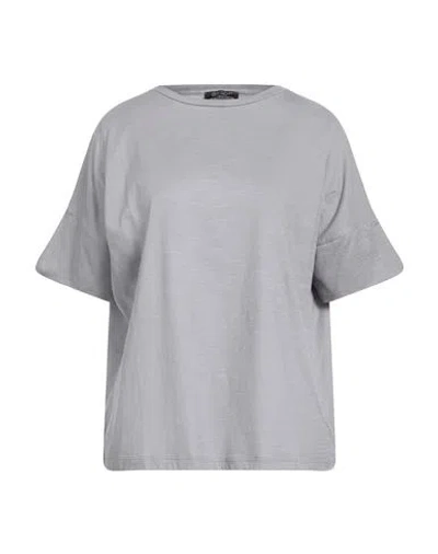Aragona Woman T-shirt Grey Size 10 Cotton In Gray