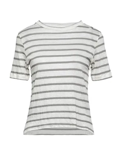 Aragona Woman T-shirt Grey Size 6 Linen, Cotton